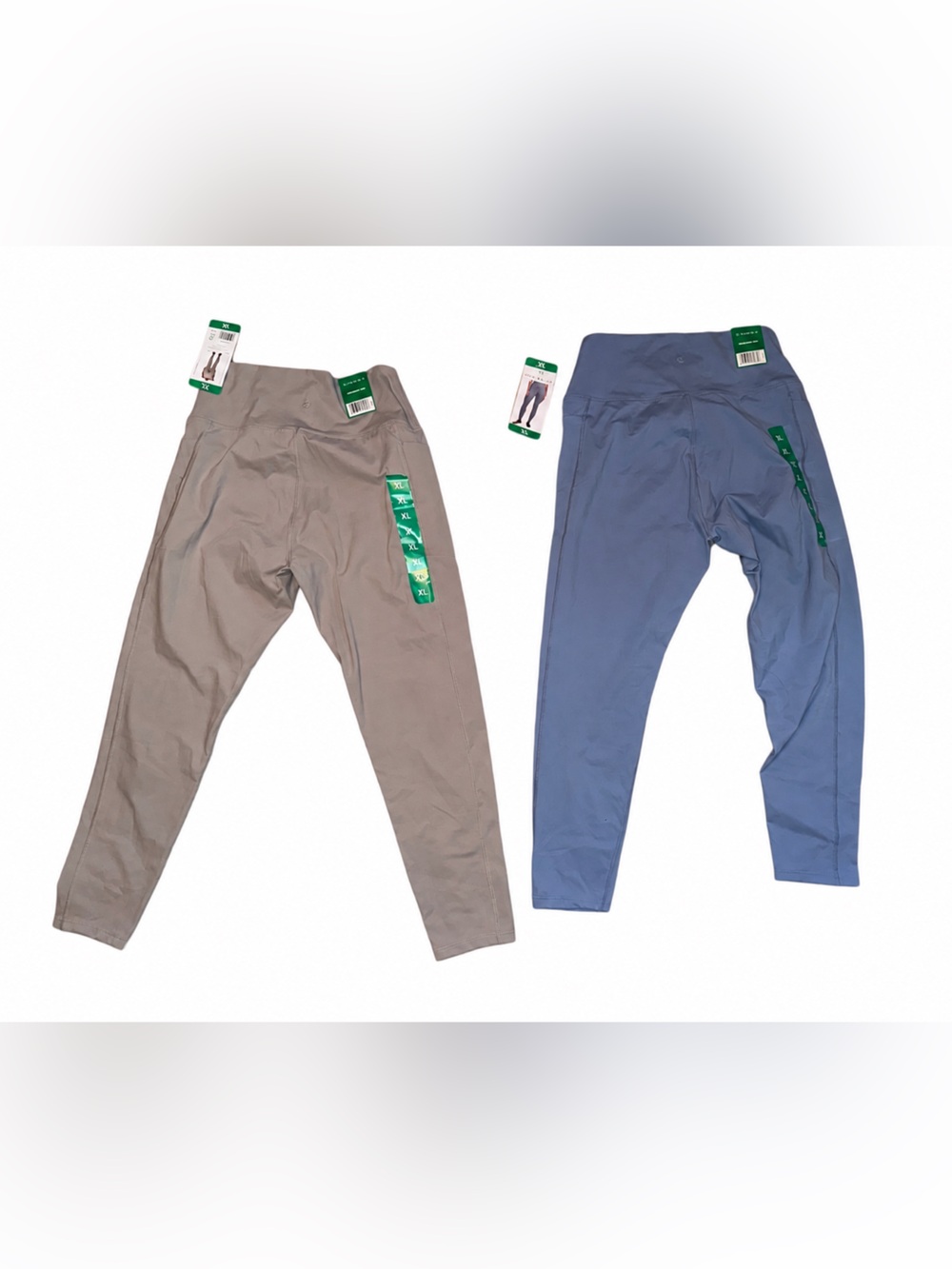 Danskin Buttery Soft Leggings Bundle XL NWT Gray & Blue Side Pocket 2-Pack